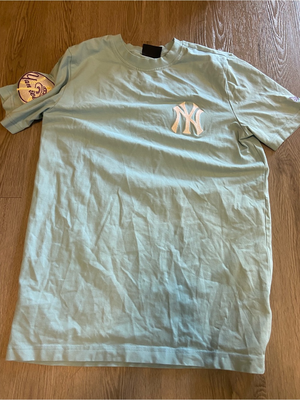 New Era Mint Green Short Sleeve Tee with White NY Logo